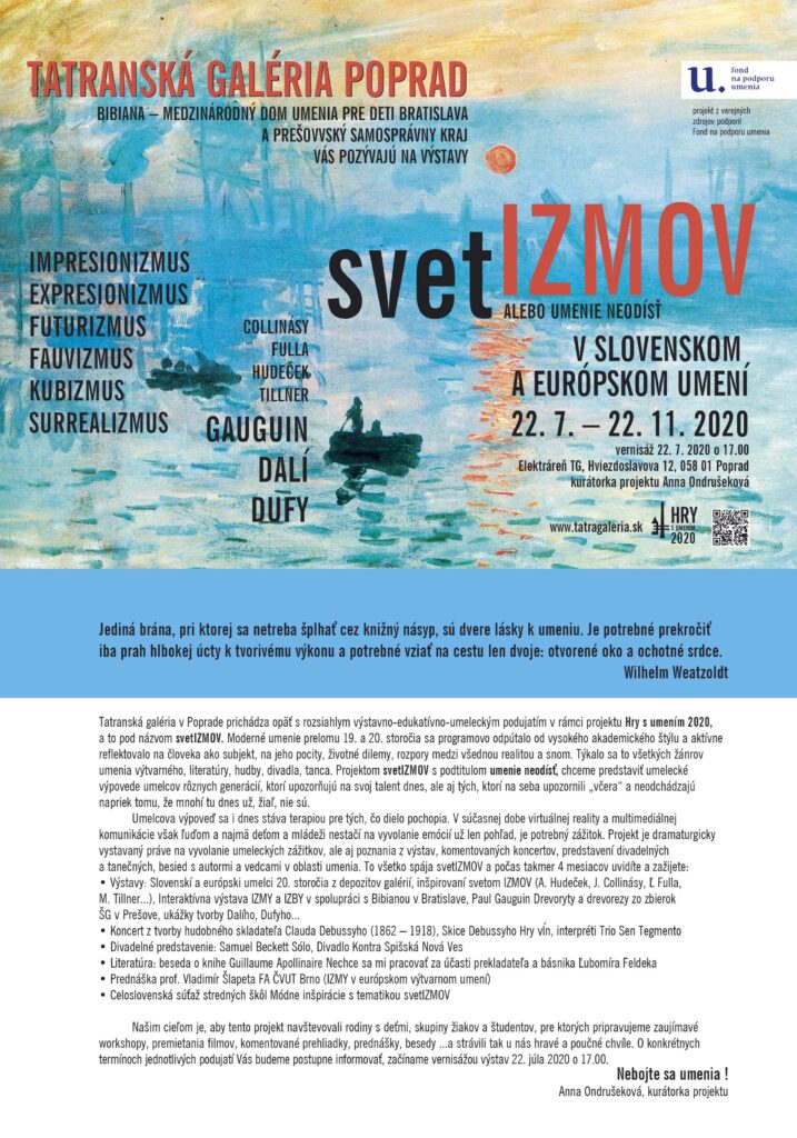 SvetIZMOV v slovenskom a európskom umení v rámci Hry s umením 2020