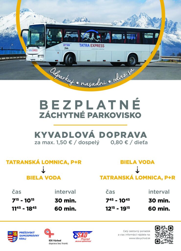 Záchytné parkovisko a kyvadlová doprava v Tatrách opäť v prevádzke