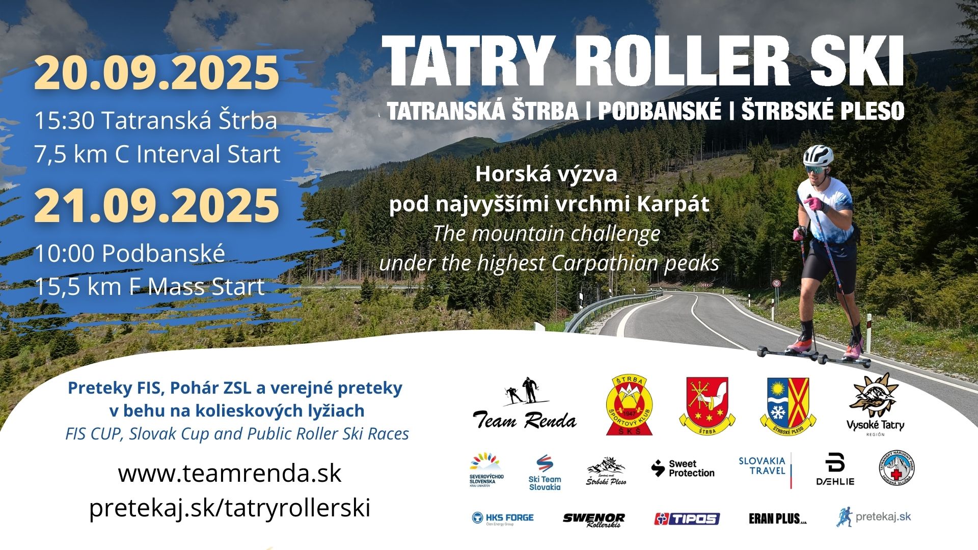 Medzinárodné preteky Tatry Roller Ski aj so slovinskou účasťou