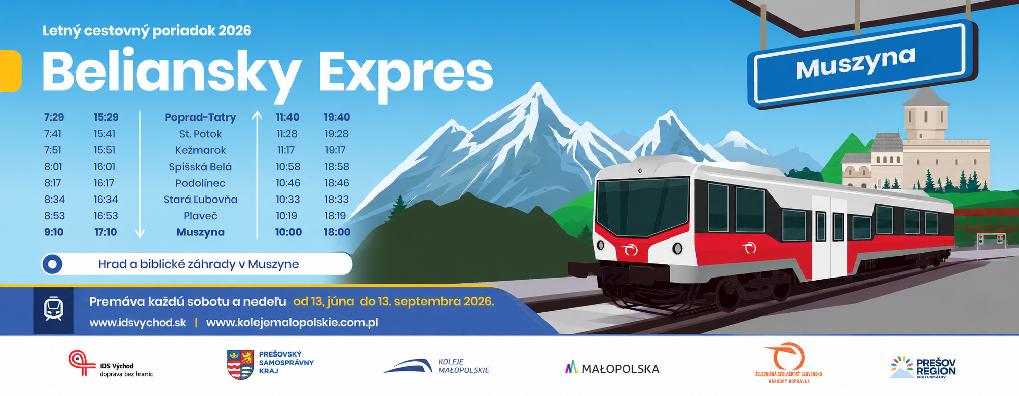 Beliansky expres sa vracia na koľaje. Letnú sezónu odštartuje už 13. júna