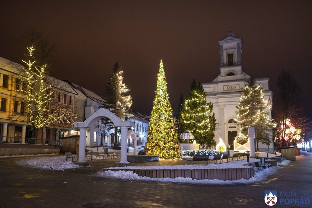 Vianočný výzdoba mesto Poprad