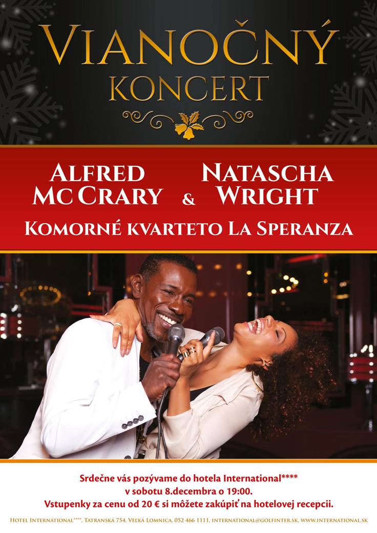 Vianočný koncert Alfred McCrary & Natasha Wright