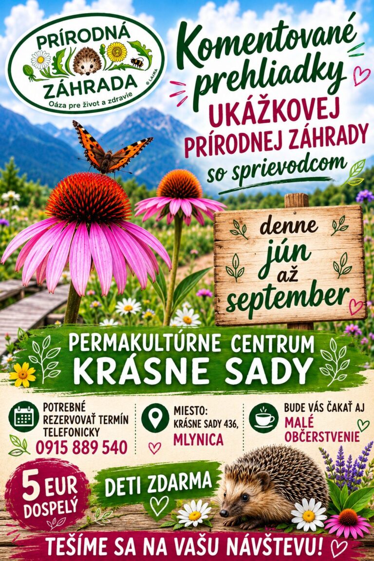 Komentované prehliadky ukážkovej prírodnej záhrady