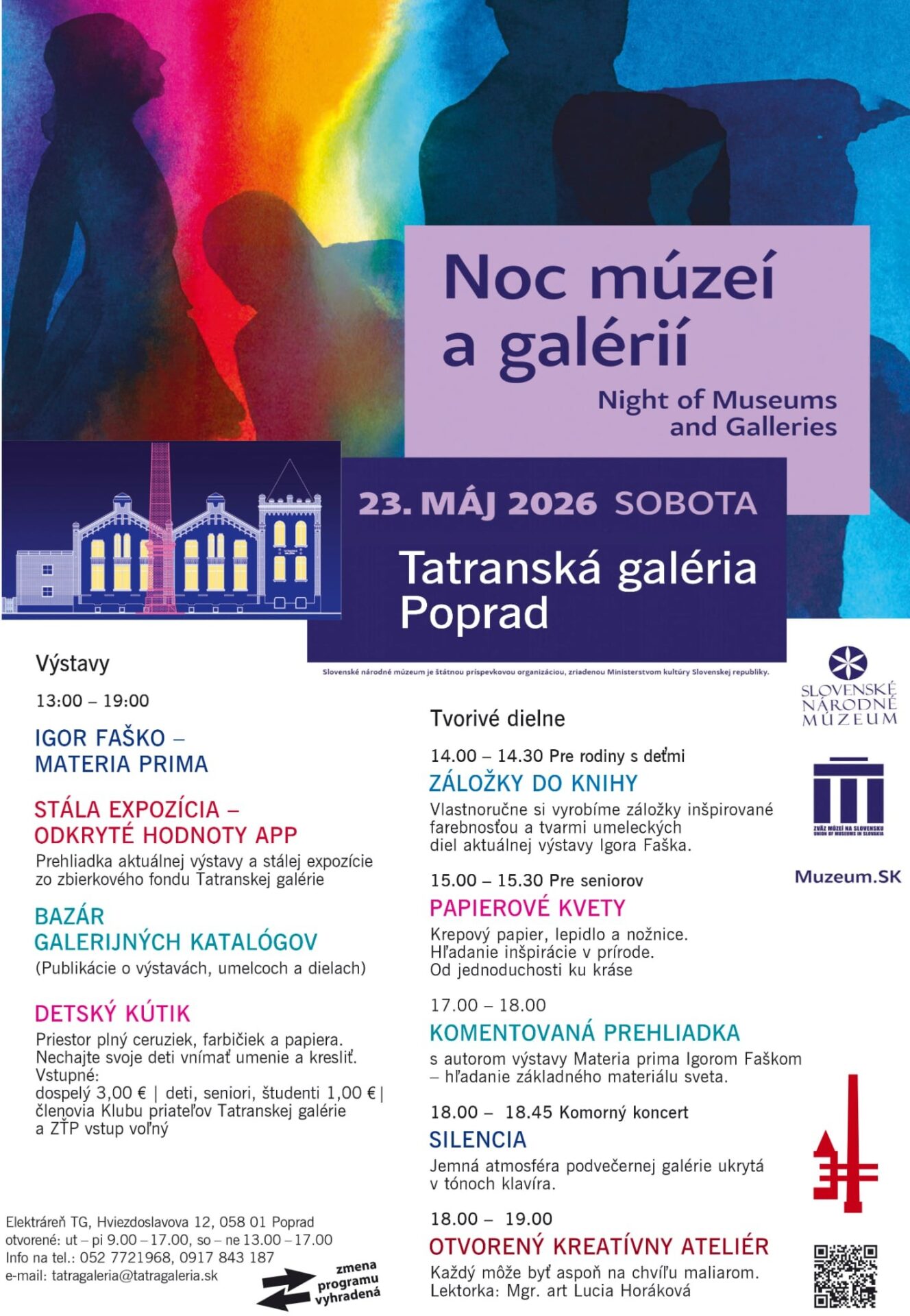 Noc múzeí a galérií v Tatranskej galérii v Poprade