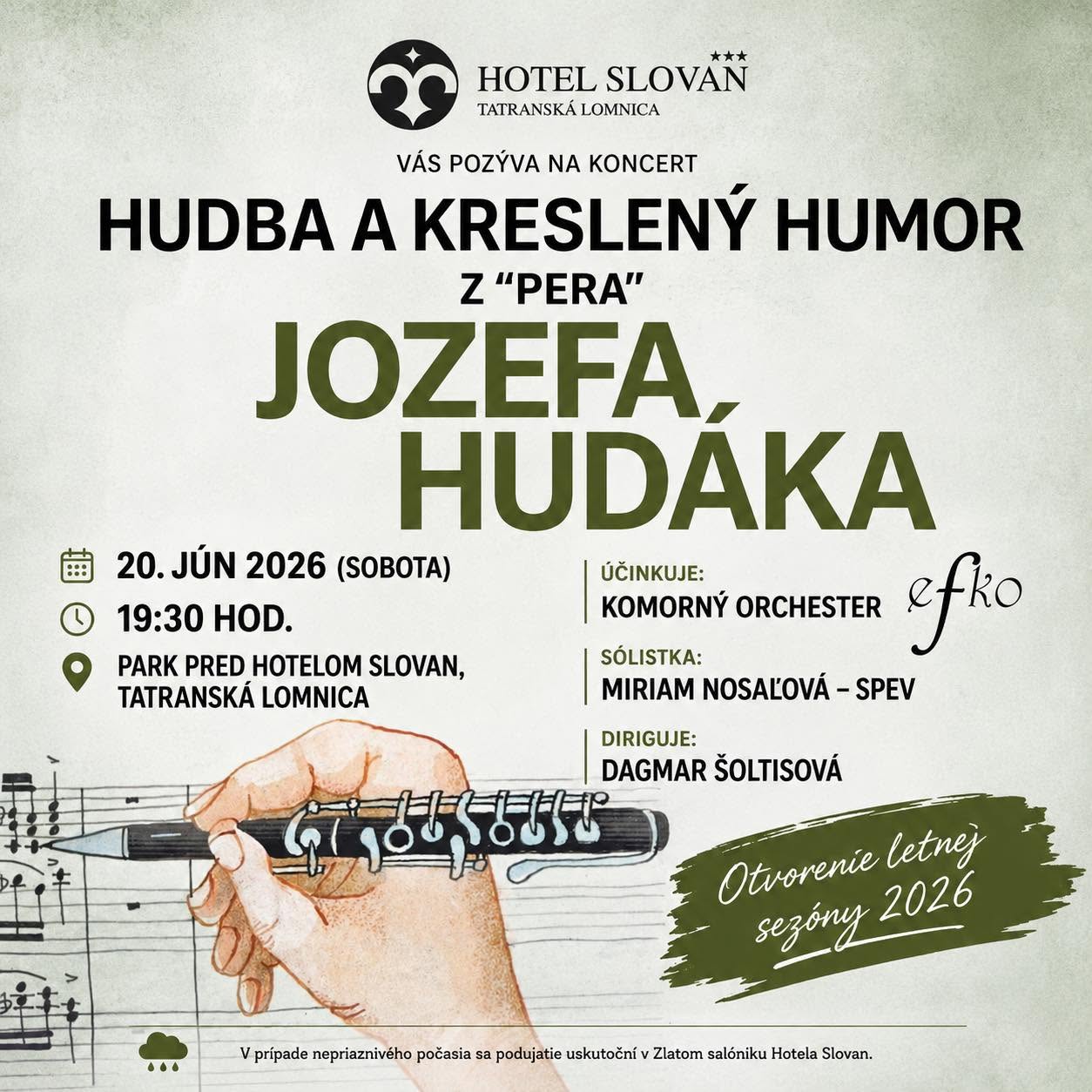 Otvorenie letnej sezóny pred hotelom Slovan