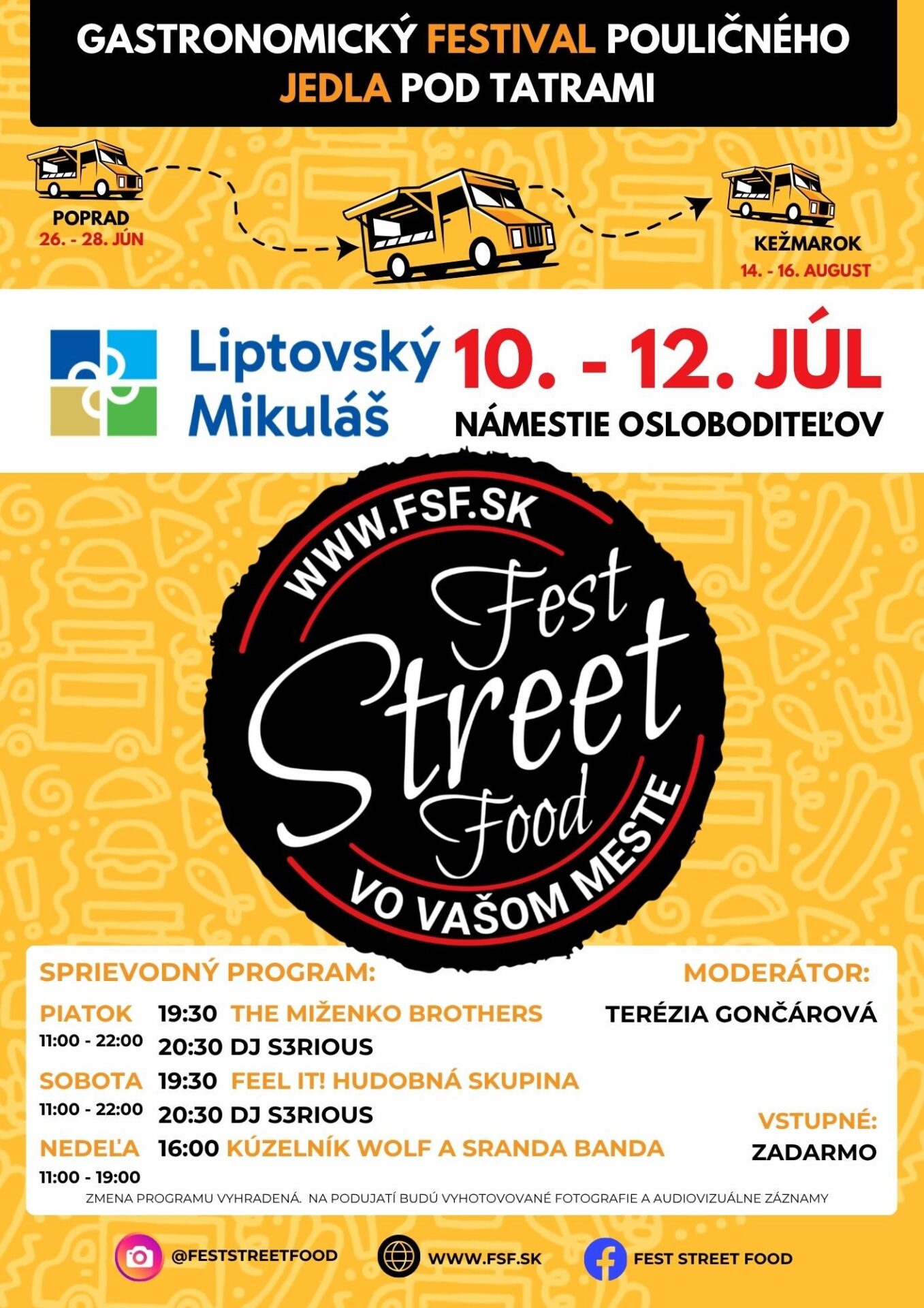 FEST STREET FOOD Liptovský Mikuláš 2026