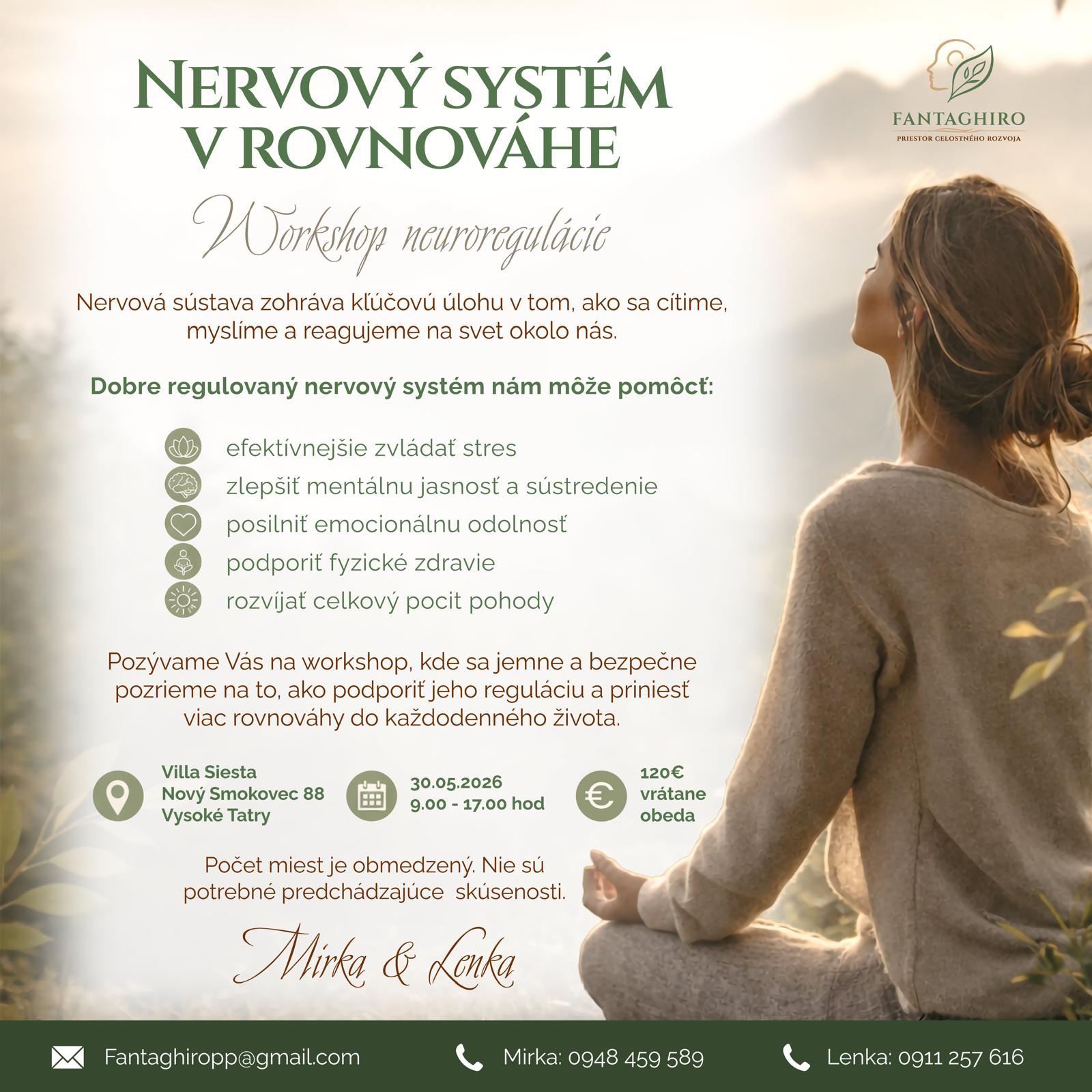 Workshop nervový systém v rovnováhe